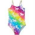 thumbnail image 3 of WOLLED 4-12 T Girls Bikini One Piece Swimsuits Fashion Printed Bathing Suit for Kids Toddler Summer Multi-color Halter Swimwear, 3 of 9