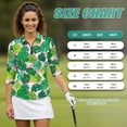 thumbnail image 7 of Uorisanigo Palm Leaves Womens Quick Dry Athletic Polo Shirts Size 2XL Versatile Comfortable Women's 3/4 Sleeve Athletic Golf Shirts Fashion Outing Wear Relaxed Pullover for Women, 7 of 7