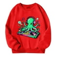 thumbnail image 4 of Byoo Tween Boy Sweatshirt Casual Octopus Graphic Full Sleeve Crew Neck Pullover Top Soft Outdoor Shirt for Kids, 4 of 4