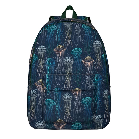 Sac à Dos de Voyage pour Créatures Marines de Plage Léger avec Design Étoile de Mer Nautique Poisson Calmar et Corail Confortable Grande Capacité Anti-Vol Multifonctionnel