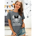 thumbnail image 3 of ALLTB Happy Halloween Shirt Women Cute Magical Halloween T-Shirt Funny Spider Web Graphic Tees Spooky Season Short Sleeve Tops, 3 of 6
