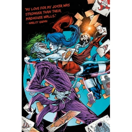 Dc Comics Harley Quinn Joker Kiss Poster Poster Print