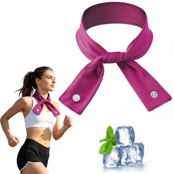 Water Activated Instant Cooling Wrap for Neck 20 Plus Hours Cold Relief Ice Bandana for Sports Outdoor Work Travel Lightweight