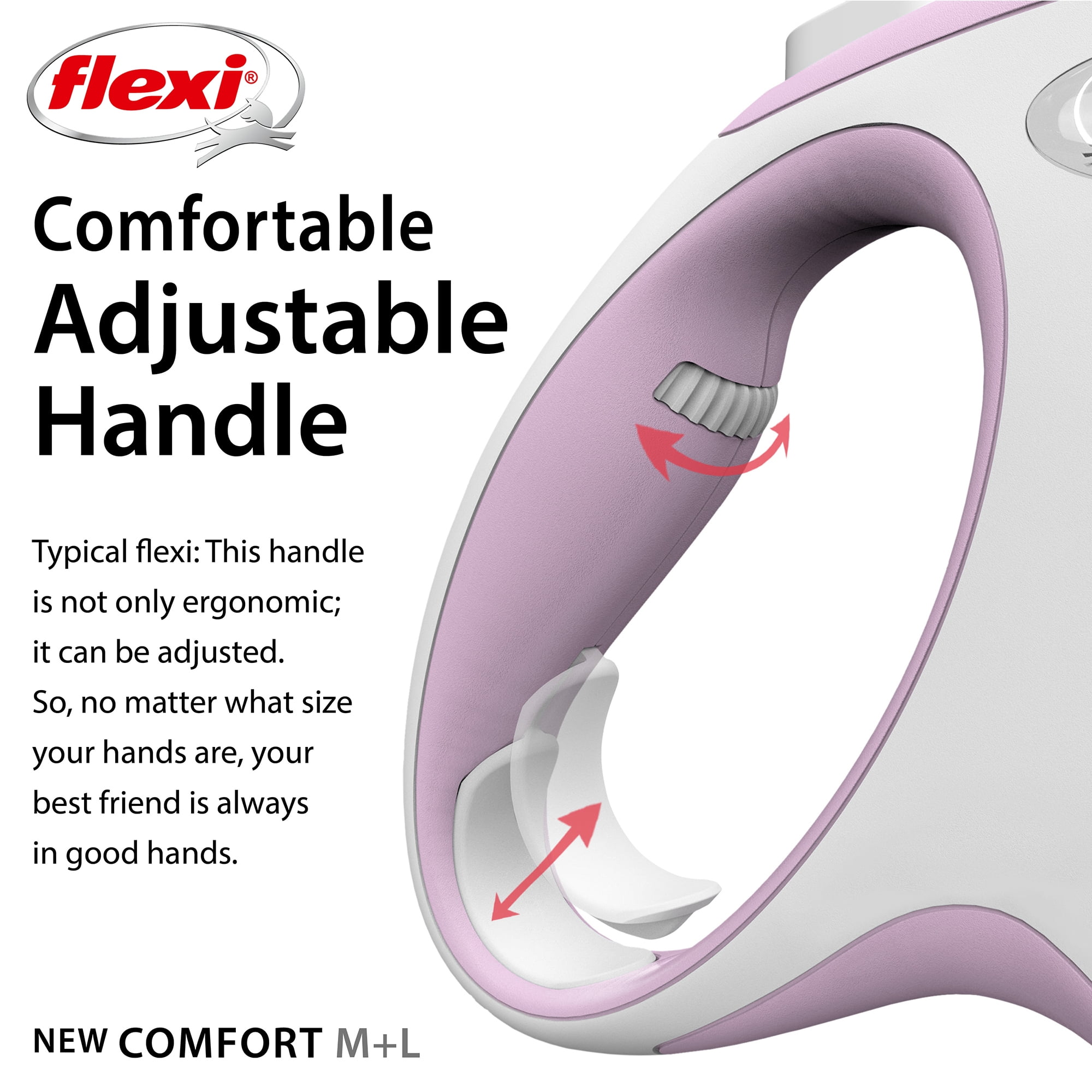 Flexi New Comfort Medium Tape Retractable Dog Leash, 16 ft (For Dogs up to 55 lbs)