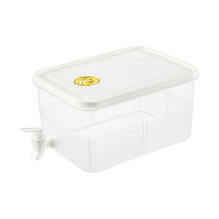 

VOTRUDI Drink Dispenser 1 Gallon Beverage Dispenser Clearance Fridge Dispenser with Tap and Lid Dispenser for Ice Juice Breast Milk Lemonade Iced Tea 3L White