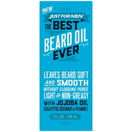 Just For Men, The Best Beard Oil Ever, Leaves Beard Soft and Smooth Without Clogging Pores, 1 Fluid Ounce (29