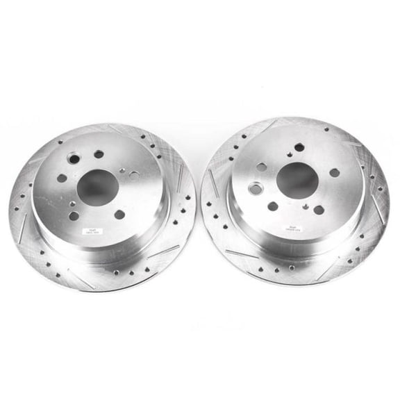 Power Stop Rear Pair of Drilled and Slotted Brake Rotors JBR1151XPR