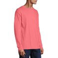 thumbnail image 3 of Hanes Beefy-T Unisex Long Sleeve T-Shirt Charisma Coral S, 3 of 6