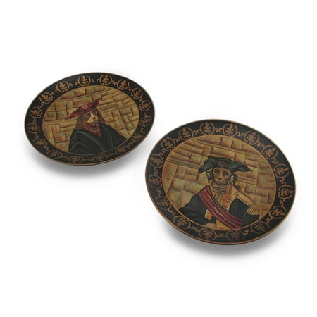 Set of 2 Royal Design Dog Collector Plates - Napoleon and Henry III