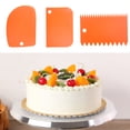 thumbnail image 3 of Juego de herramientas para raspar y alisar pasteles, combinación de herramientas con placa cortadora para alisar pasteles, raspador para glaseado de pasteles, 3 of 5
