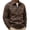 Coffee, variant on LYSMORA Men's Faux Suede Zip Up Jacket Point Collar Outerwear Slant Side Pocket Casual Trucker Coat