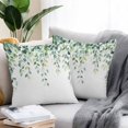 thumbnail image 2 of Sage Green Eucalyptus Leaves Throw Pillow Covers 26x26 Inch Set of 2, Farmhouse Spring Botanical Waterproof Outdoor Pillow Covers, Decorative Cushion Pillowcases for Couch, Sofa, Bed, Garden, Patio, 2 of 9