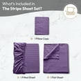 thumbnail image 6 of Lux Decor Collection 3 Piece Deep Pocket Bedroom Bed Sheet Set - Twin Sheets, Purple, 6 of 9