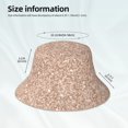 thumbnail image 6 of Easygdp Beige Sparkling Glitter Double-Sided Reflective Fisherman Hat for Outdoor and Night Walking, Unisex, 6 of 9
