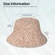 thumbnail image 3 of Balery Beige Sparkling Glitter Sombreros para el sol para hombre y mujer, sombrero de pescador con UPF 50+, 3 of 6