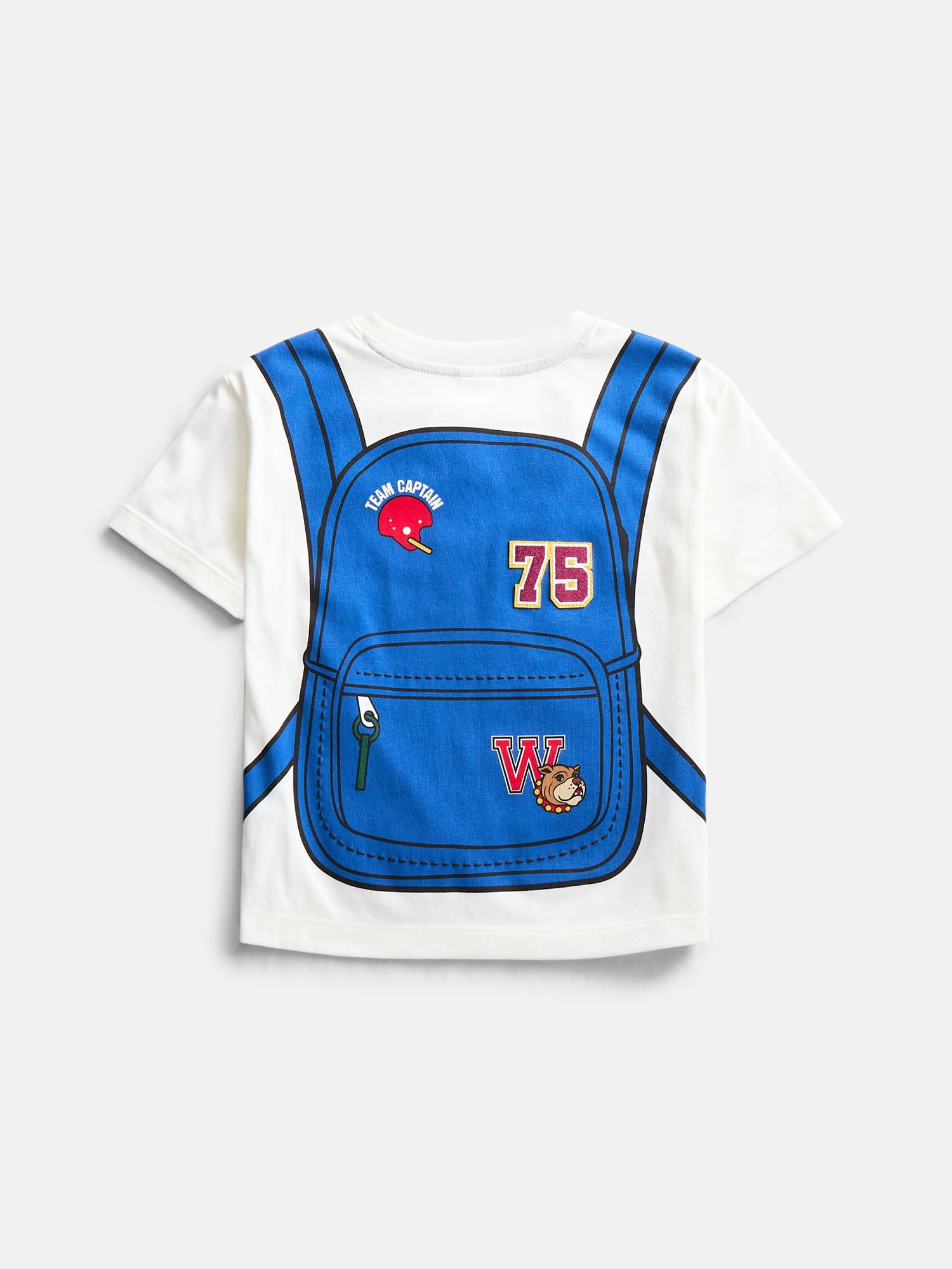 Wonder Nation Toddler Boys Embroidered Patch Graphic Backpack Tee with Short Sleeves, Sizes 12M-5T