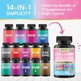 thumbnail image 6 of Parrox Collagen Peptides Types I, II, III, V & X, MCG Biotin, Keratin, Hyaluronic Acid, MSM, Zinc, Grape Seed Extract, Quercetin, Vitamin A, Vitamin C, Vitamin E, Magnesium, Folic Acid (270 Capsules), 6 of 9