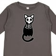thumbnail image 4 of Inktastic Skeleton Cat Boys or Girls Long Sleeve Toddler T-Shirt, 4 of 5