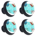 thumbnail image 2 of 4 Pcs Winter Animal Knobs for Kitchen Cabinet Cupboard Dresser Bookcase Drawer Pulls Handles Round Home Decor, 2 of 8