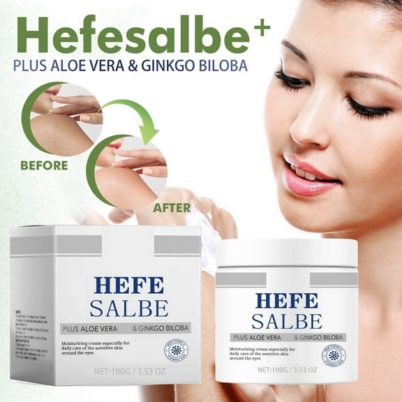 HYLLai Yeast Ointment for Dry & Irritated Skin | 100g Repair Cream with Aloe & Ginkgo Biloba | Soothes Redness & Restores Skin Barrier