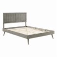 thumbnail image 4 of Modway Alana Queen Modern Wood Platform Bed with Splayed Legs in Gray, 4 of 6