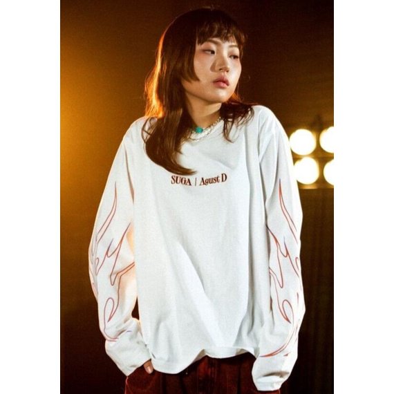KPOP Bangtan SUGA AGUST D TOUR MERCH Sudadera De Algodón Con Cuello Redondo Para Hombres Y Mujeres De Talla Grande Suéter De Impresión Suelta Jersey De Moda Casual Desgaste De Calle Camiseta De Manga