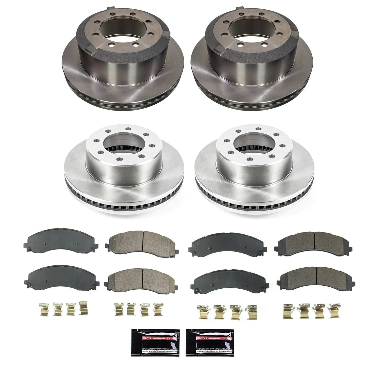 PowerStop Front and Rear Stock Replacement Brake Pad and Rotor Kit Fits: Select Models KOE8792