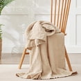 thumbnail image 5 of Breathable Blanket,1pc Reusable Throws Cotton Muslin Blanket for Bedroom,51.2x59In Durable Beige Quilt Bedspread Cloth for Home,Bedroom, 5 of 7
