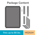 thumbnail image 3 of Alvantor Elevated Dog Bed for Large Dogs,Cooling Raised Pet Cot with Breathable Textilene Mesh,Steel Frame,Gray,50 x 31 x 8 in, 3 of 12