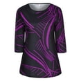 thumbnail image 3 of T-shirt Décontracté à Manches Mi-Longues Imprimé pour Femmes, Col Rond, Mode Printemps; Halloween; Action de Grâce; Noël; Travail; Maison; Quotidien; Rendez-Vous; Anniversaire; Fête, 3 of 8
