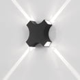thumbnail image 1 of Aplique LED de pared para exterior, impermeable, de 8 W, moderno aplique de pared decorativo original para terraza, villa, porche, karaoke, salón, pasillo, color negro., 1 of 4