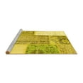 thumbnail image 2 of Ahgly Company Machine Washable Indoor Square Patchwork Yellow Transitional Area Rugs, 5' Square, 2 of 4