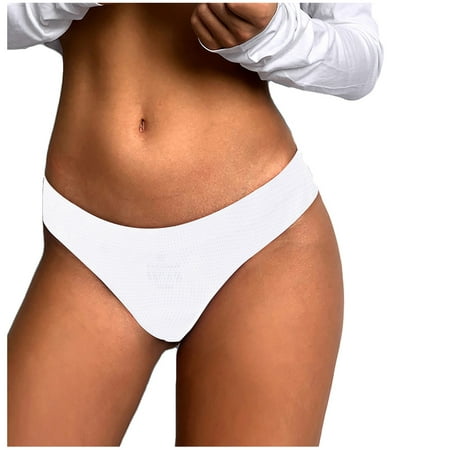 

kakina CMSX Womens Thong Underwear 1 Pieces Women Sexy Print Lingerie Temptation Low-waist Panties Thongs Underwear White L