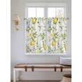 thumbnail image 6 of Tier Curtains 45 Inches Long, Summer Lemon Window Treatment Curtain Drapes, Watercolor Yellow Spring Floral Botanical Small Curtain Drapes for Bathroom Laundry Room, 27.5"x45", 2 Panels, 6 of 7
