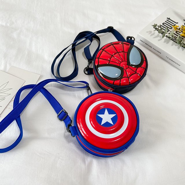 Bolso cruzado de Marvel para niños, bolsa de hombro de Capitán América, bolso de pecho, bolso de mensajero, monedero, regalos para niños