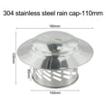 thumbnail image 4 of Stainles Steel Chimney Cap 80mm/110mm/160mm/220mm Exterior Wall Fresh Air Outlet Roof Pipe Exhaust Hood For Ventilation Ducts, 4 of 4