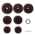 thumbnail image 2 of Juego de 7 donas para hacer moños, 10 horquillas y 5 bandas elásticas para el cabello., 2 of 14