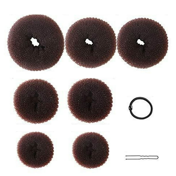 Juego para moldear moños para el cabello, para hacer moños con forma de rosquilla para el cabello, con apariencia llamativa