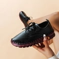 thumbnail image 3 of Aayomet Crock Thongs Fashion Spring Summer Women Casual Shoes Flat Soft Sole Non Slip Lace Up Soft Comfortable Solid Color,Black 9, 3 of 5