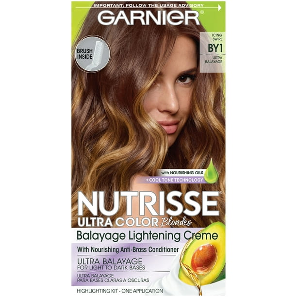 Garnier Nutrisse Nourishing Hair Color Creme, BY1 Bleach Icing Swirl -  