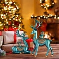 thumbnail image 4 of Beautynvta 2 Pcs Deer Statues, Resin Christmas Reindeer Sculpture, Deer Wine Cabinet Decorations, for Tabletop Home TV Stand Office Decor, 4 of 6