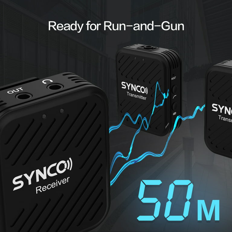 SYNCO G1(A2) 2.4G Wireless Microphone System with 1 Receiver & 2