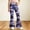 Purple, variant on Spazoro Girls Flare Pants with Pockets, Button Closure Camouflage Print Relaxed Fit Lightweight Retro Bell‑Bottom Trousers for Street Daily Wear Green Size 9-10