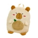 thumbnail image 3 of Mochila de peluche de carpincho, informal, elegante, ligera, ajustable para el hombro. Beige, 3 of 9
