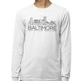 thumbnail image 2 of Skyline Baltimore Maryland Long Sleeve Shirt Unisex 3X-Large White, 2 of 5