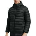 thumbnail image 2 of SGFCWSX Men Packable Padded Coat, Zipper with Carry Pouch Lightweight Outwear Coat Black M, 2 of 8