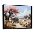 thumbnail image 2 of Designart "Pink Old Cart Vintage beauty" Old American Cart Floater Framed Canvas Art Print, 2 of 7