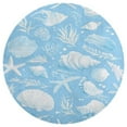 thumbnail image 3 of Beach Seashell Starfish Round Rugs -Washable Non-Slip Small Round Area Rug Throw Soft Circle Rugs for Bedroom, Modern Print Indoor Carpet for Entryway Sofa Living Room, 3 of 6