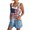 Dark Blue, variant on American Flag Rompers for Women Red White Blue Stars Stripes Short Pants 250th Year Patriotic Sleeveless4th of July Outfits with Pockets Red 2XL