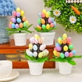 thumbnail image 5 of (Clearance) BNNG Easter Egg Potted, Easter Centerpiece for Dinning Table with Wood Tray & Easter Eggs Decor, Easter Table Decor, Easter Decorations for the Home, Spring Decorations for Home, 5 of 9